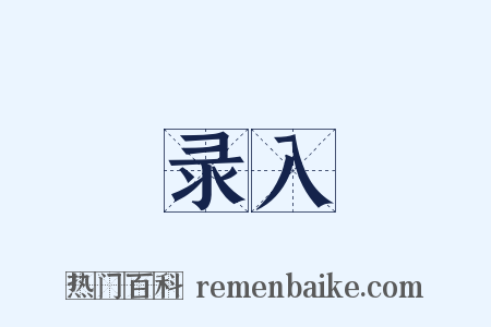 录入是什么意思的图片